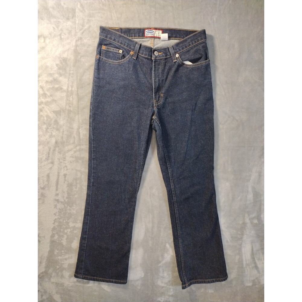 Vtg Old Navy Jeans Womens 8 Ankle Dark Wash High Waist Retro Y2K Casual American - Picture 1 of 12
